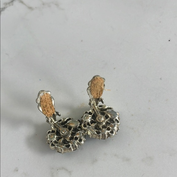 Rhapsody Green rhinestone Earrings - Picture 6 of 8